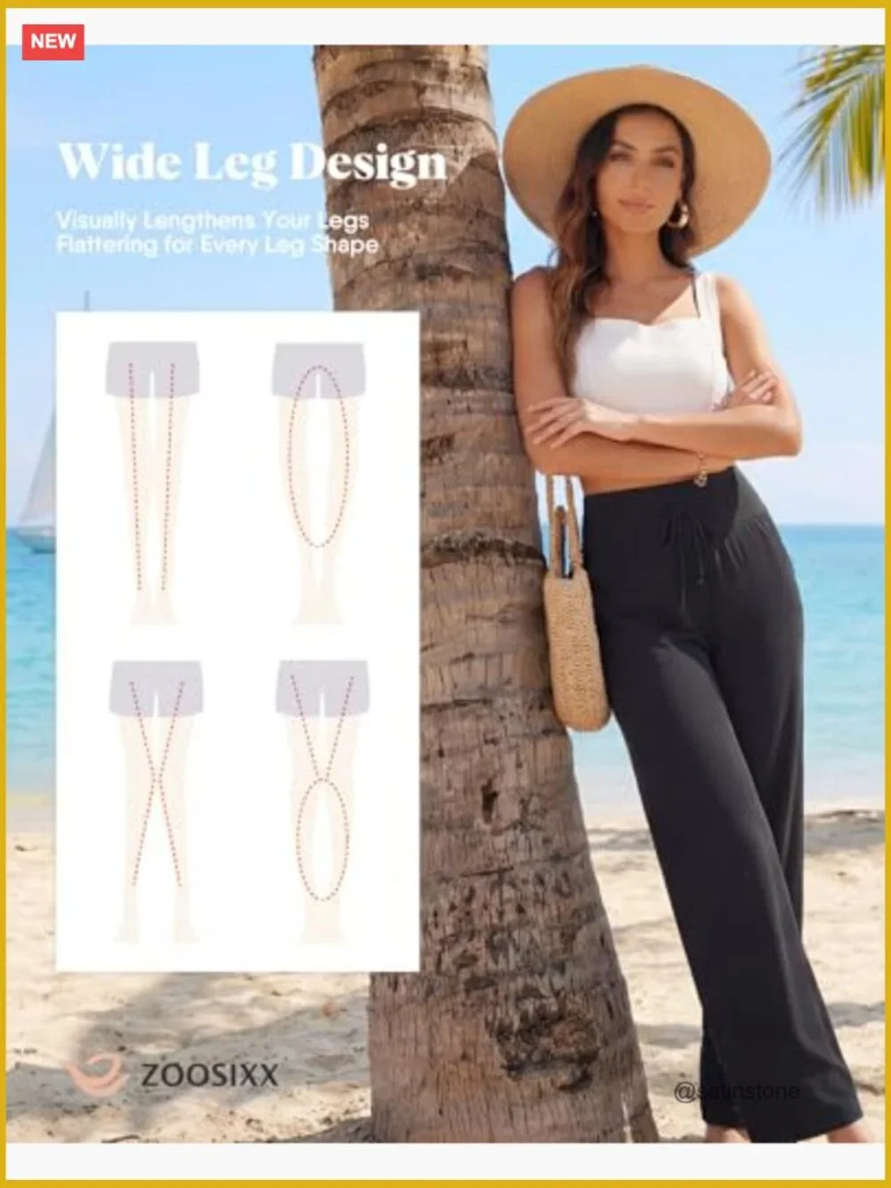 Wide Leg Capris with Pockets - High Waisted Drawstring Lounge Pants